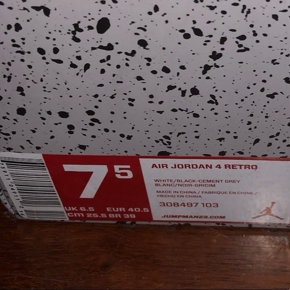 Air Jordon 4 retro Nike GOAT black white grey sneaker runner basketball shoes - Picture 4 of 8